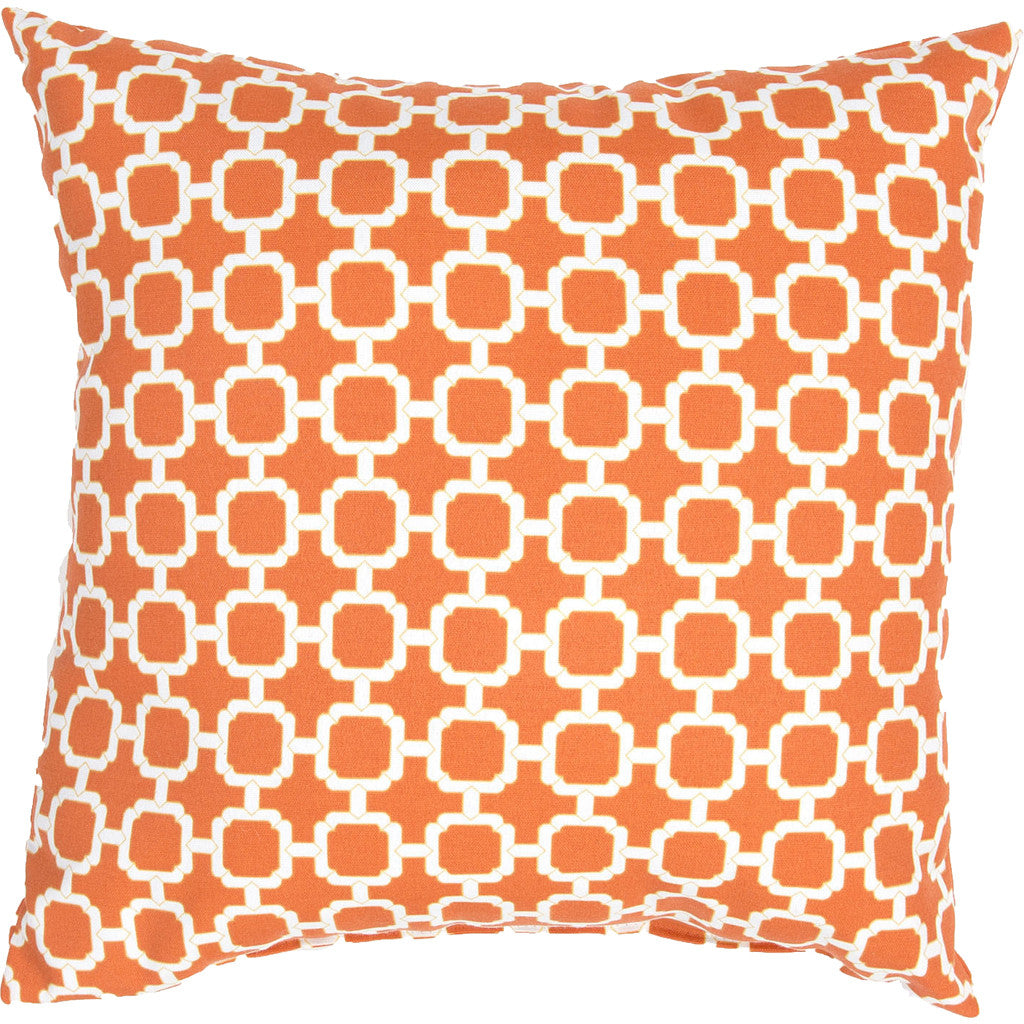 Veranda Hockley Jaffa Orange/Bright White Pillow