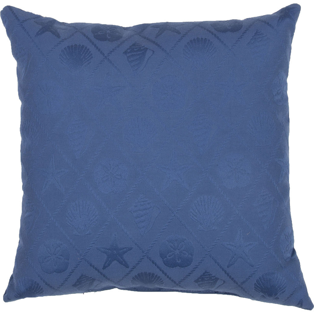 Veranda Od Shell Trellis Dark Blue Pillow