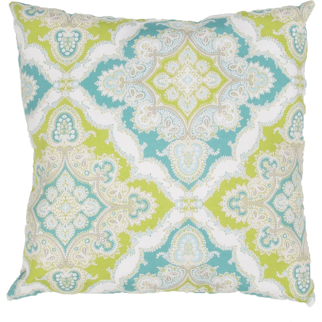 Veranda Odl Zoie Cloud Dancer/Viridian Green Pillow