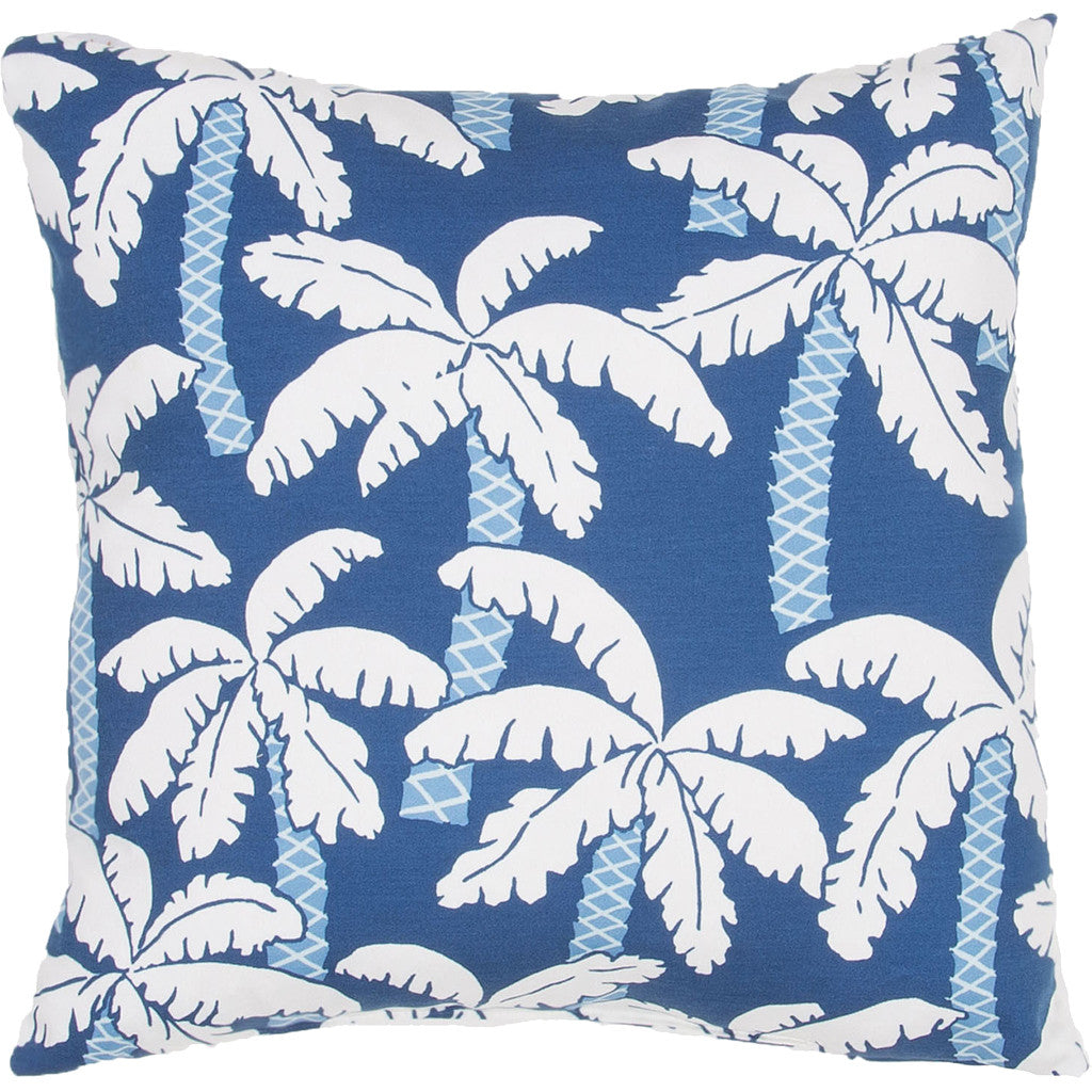 Veranda Odl Palm True Blue/Cloud Dancer Pillow