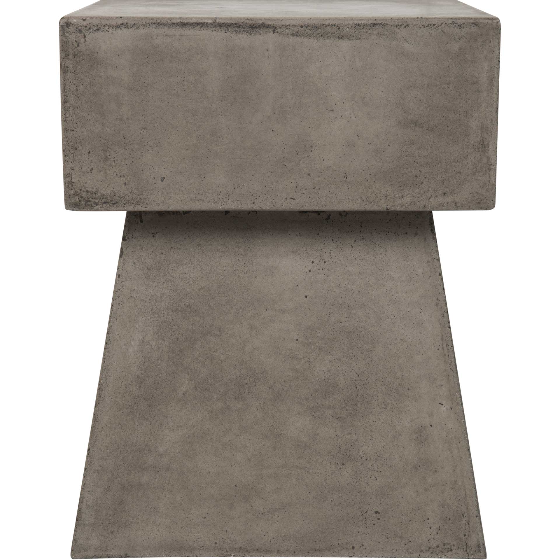 Zeus Modern Concrete Accent Table Dark Gray