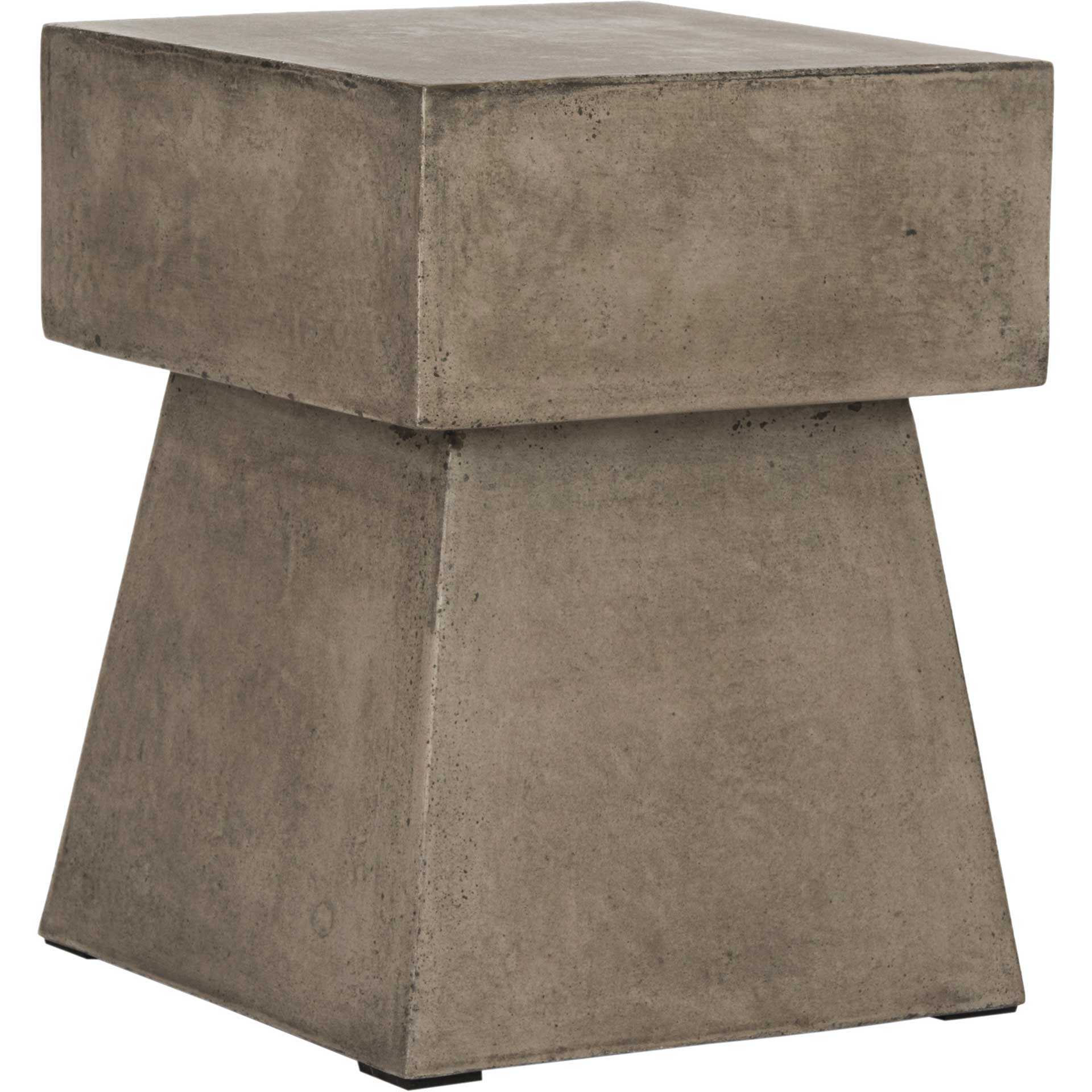 Zeus Modern Concrete Accent Table Dark Gray
