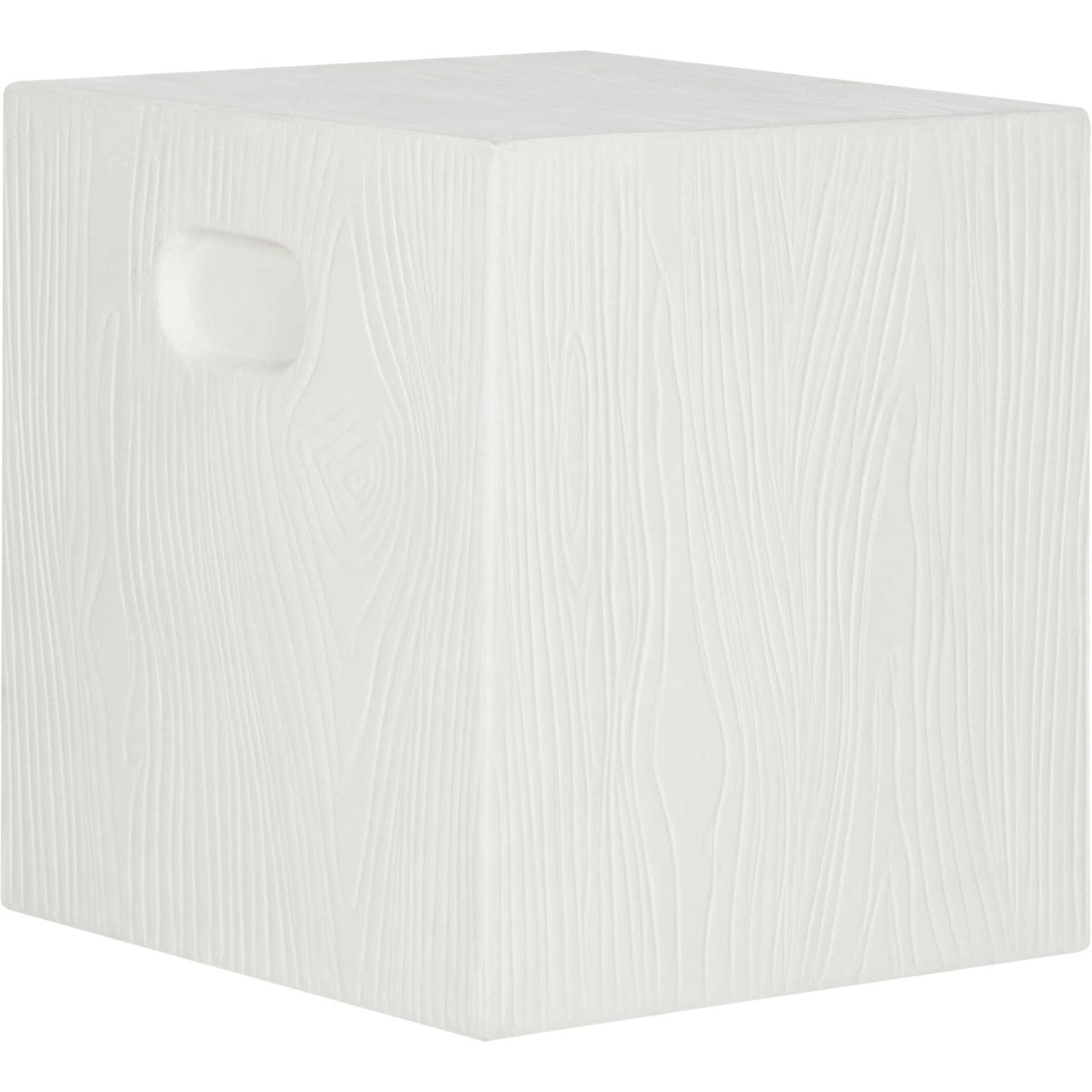 Cursten Modern Concrete Accent Table Ivory