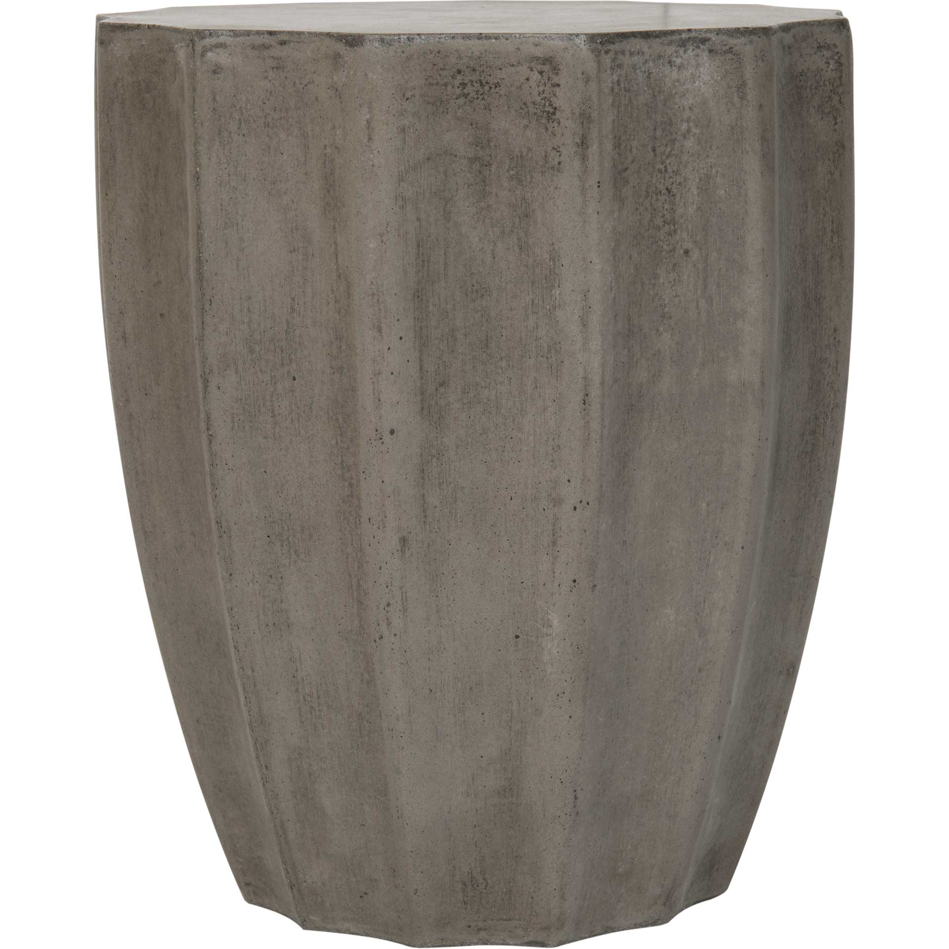 Jadis Modern Concrete Round Accent Table Dark Gray
