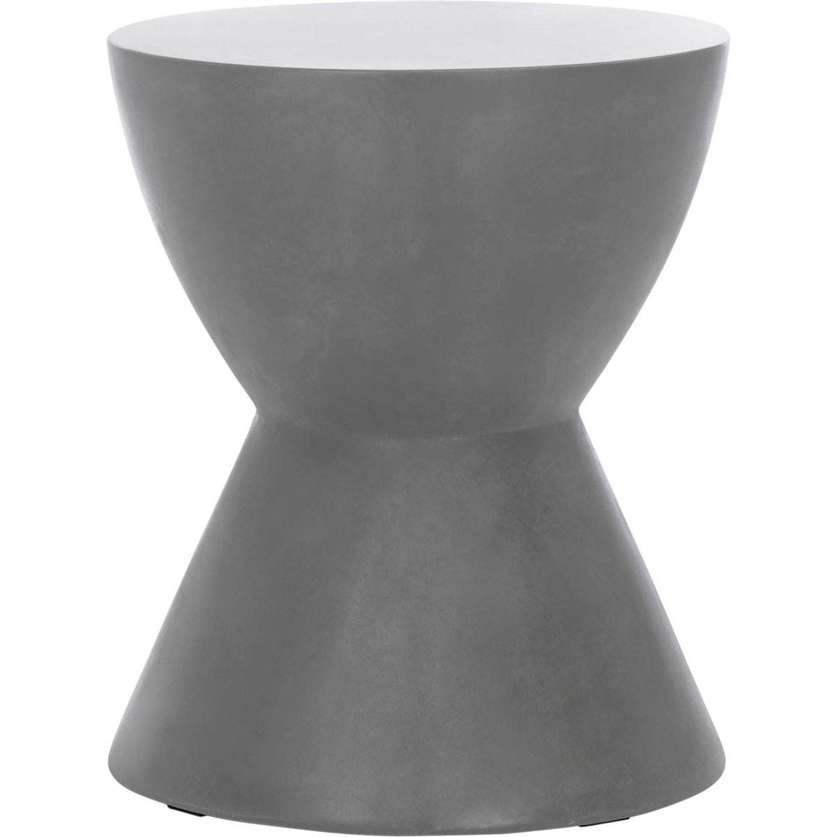 Atalia Modern Concrete Round Accent Table Dark Gray