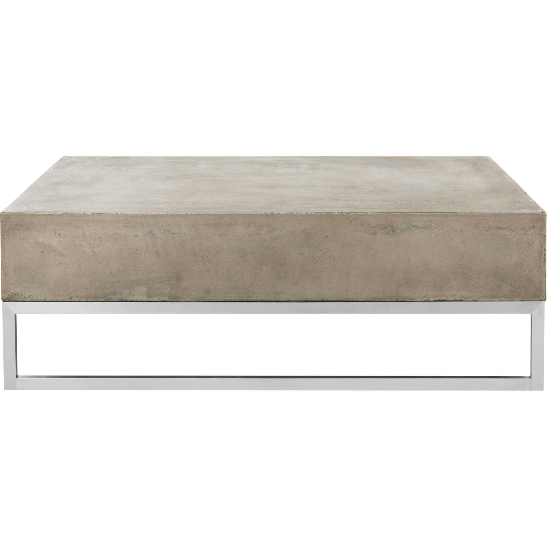 Eabroni Modern Concrete Coffee Table Dark Gray