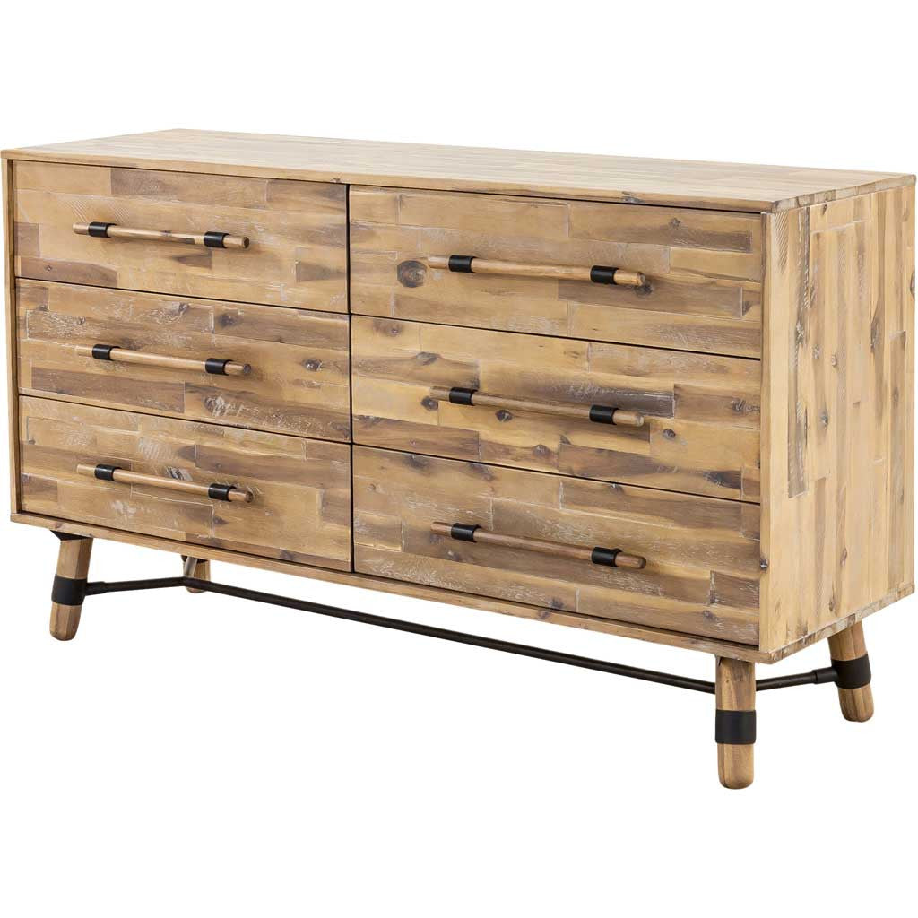 Huntington 6 Drawer Low Dresser