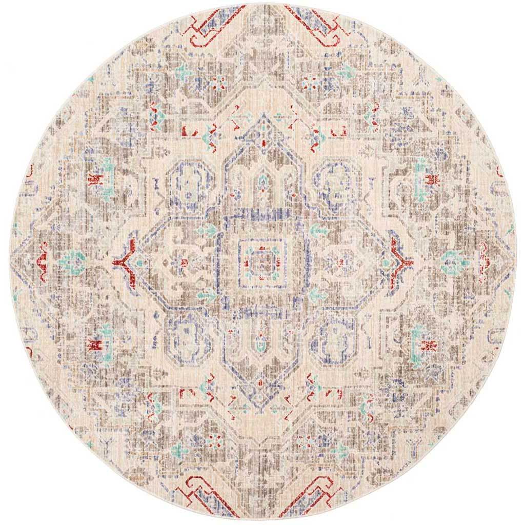 Windsor Light Gray/Ivory Round Rug - Froy.com