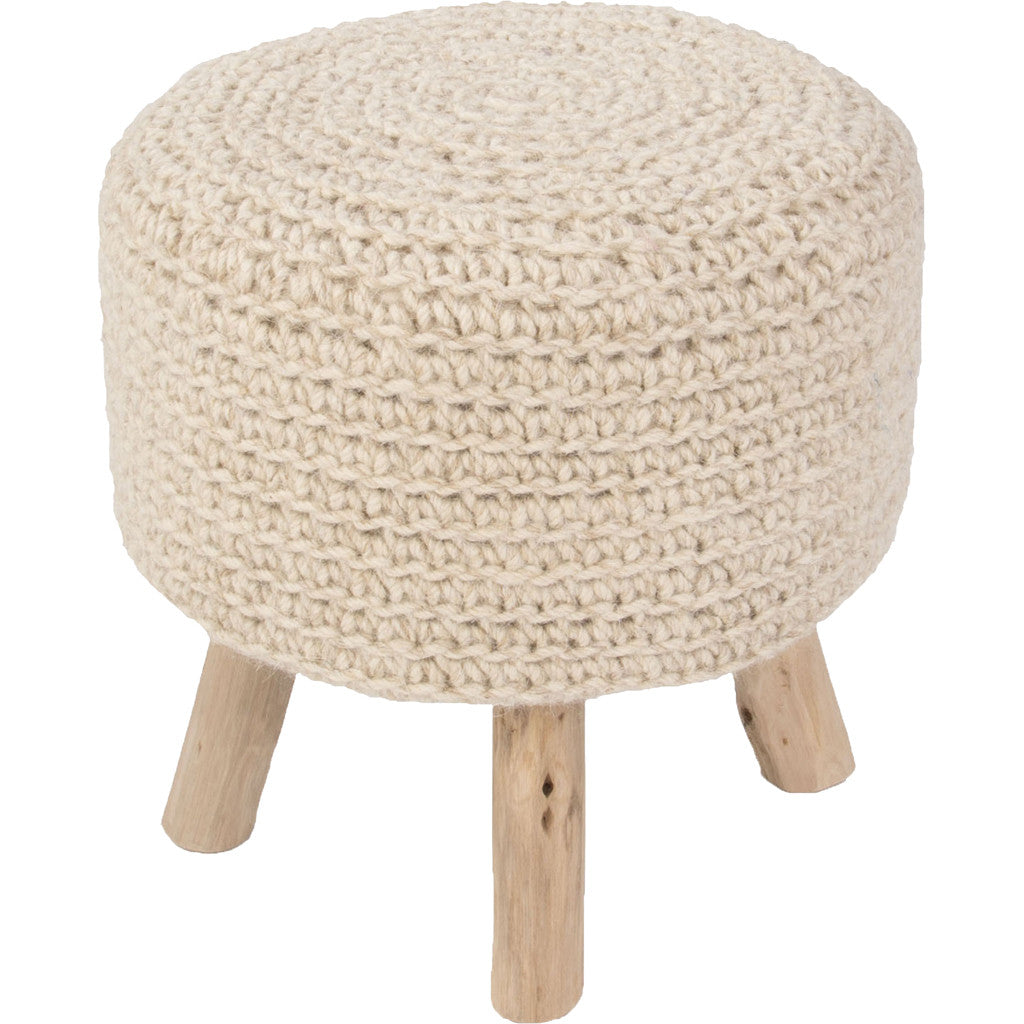 Westport Montana Stool Bleached Sand Pillow