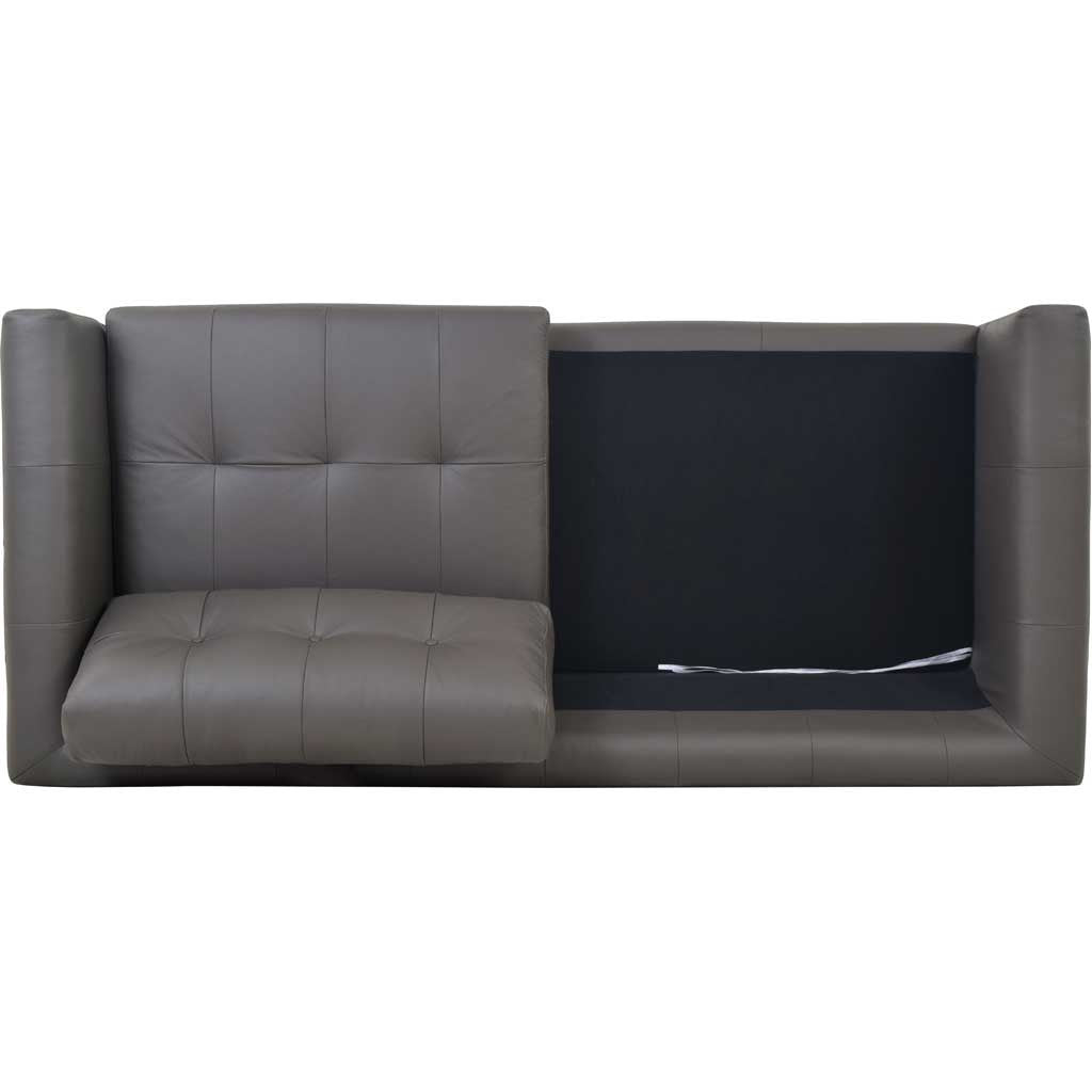Corcoran Leather Sofa Boulder Gray