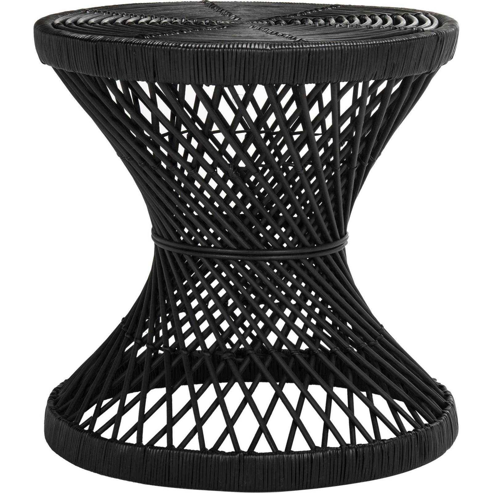 Griffin Bowed Accent Table Black
