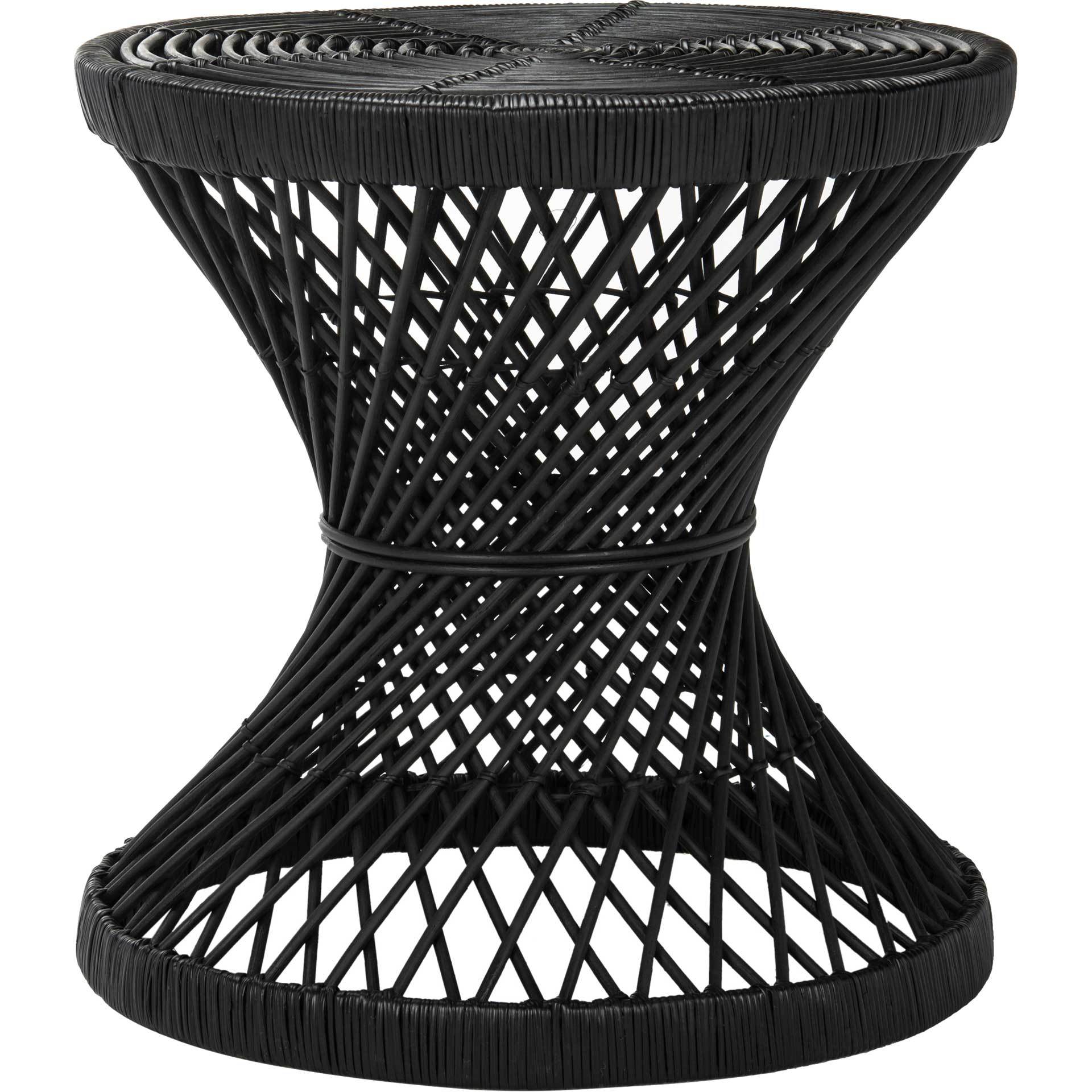 Griffin Bowed Accent Table Black