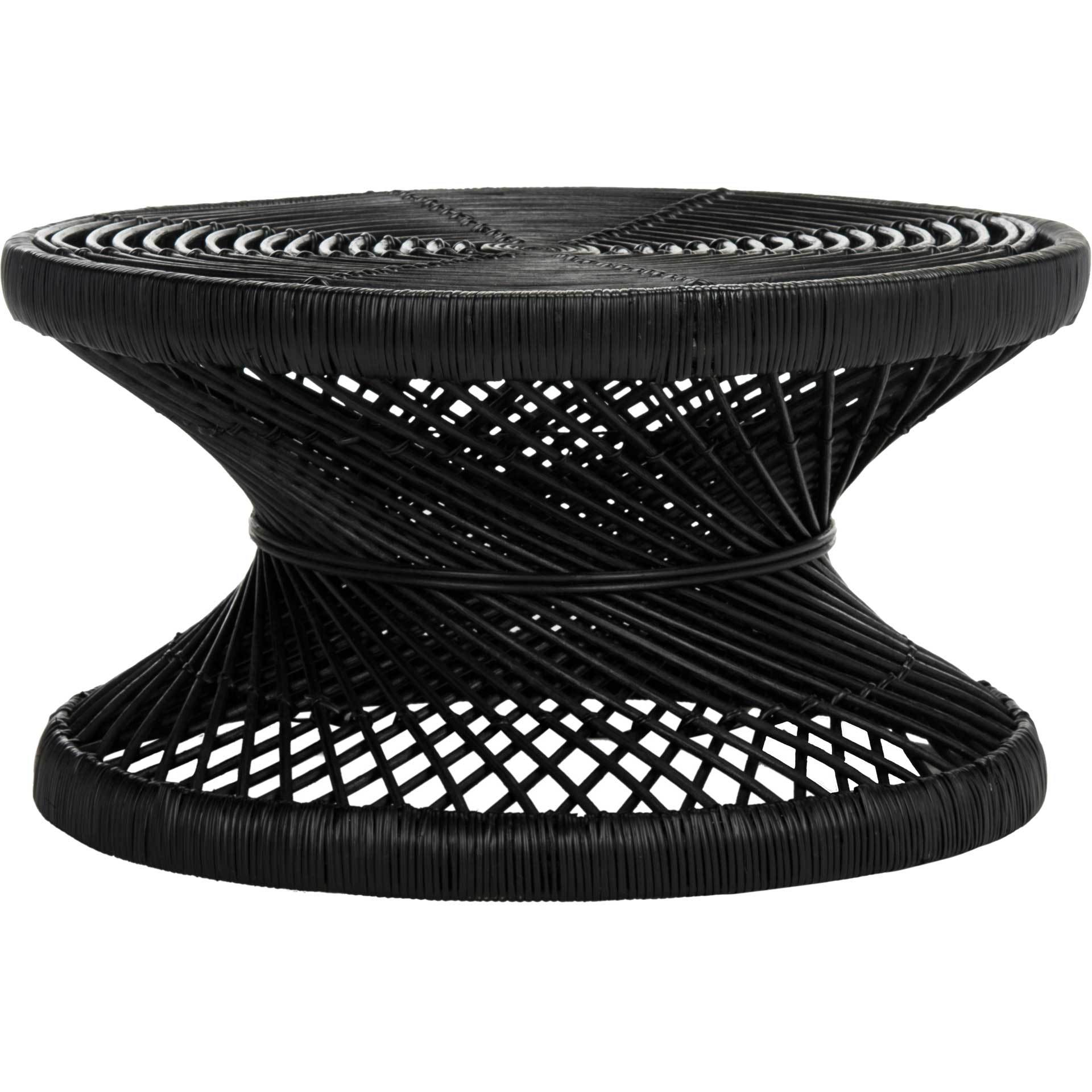 Griffin Bowed Coffee Table Black
