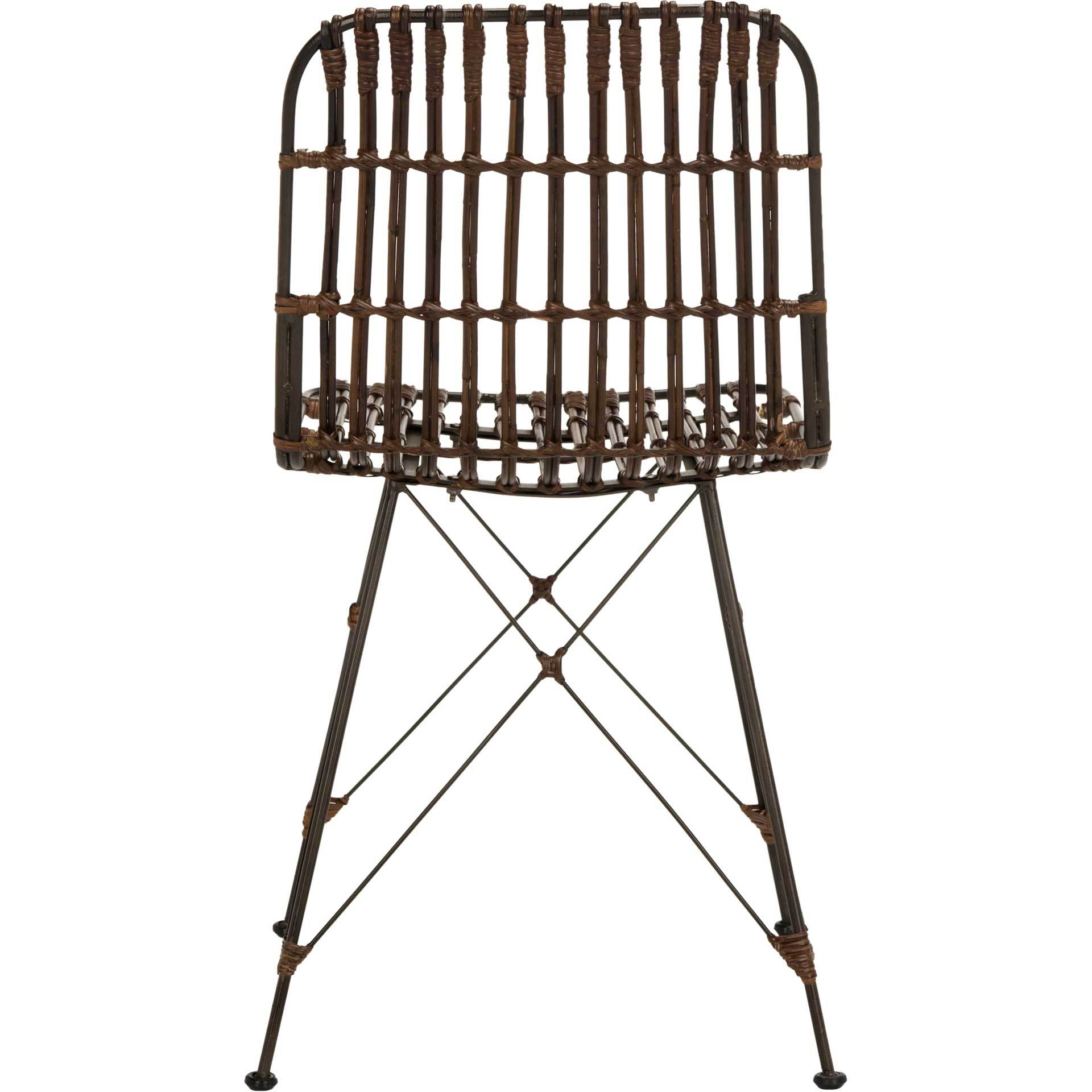 Millie Wicker Dining Chair Croco Brown (Set of 2)