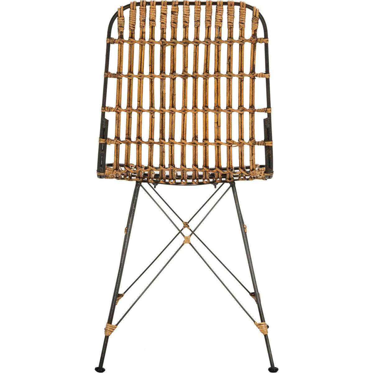 Millie Wicker Dining Chair Natural Brown Wash (Set of 2)