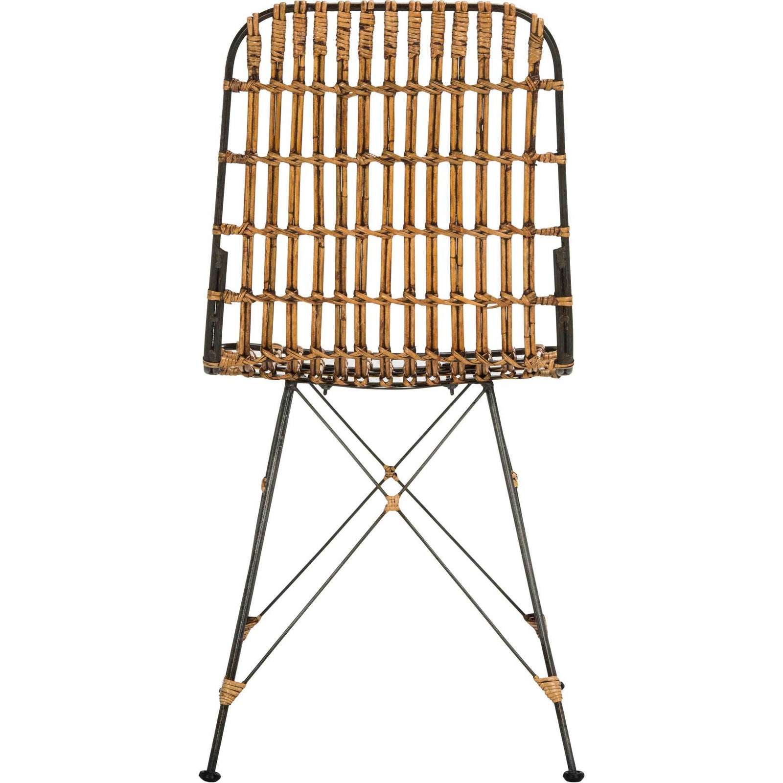 Millie Wicker Dining Chair Natural Brown Wash (Set of 2)