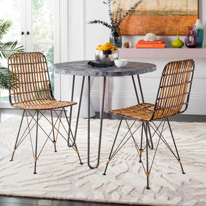 Millie Wicker Dining Chair Natural Brown Wash (Set of 2)
