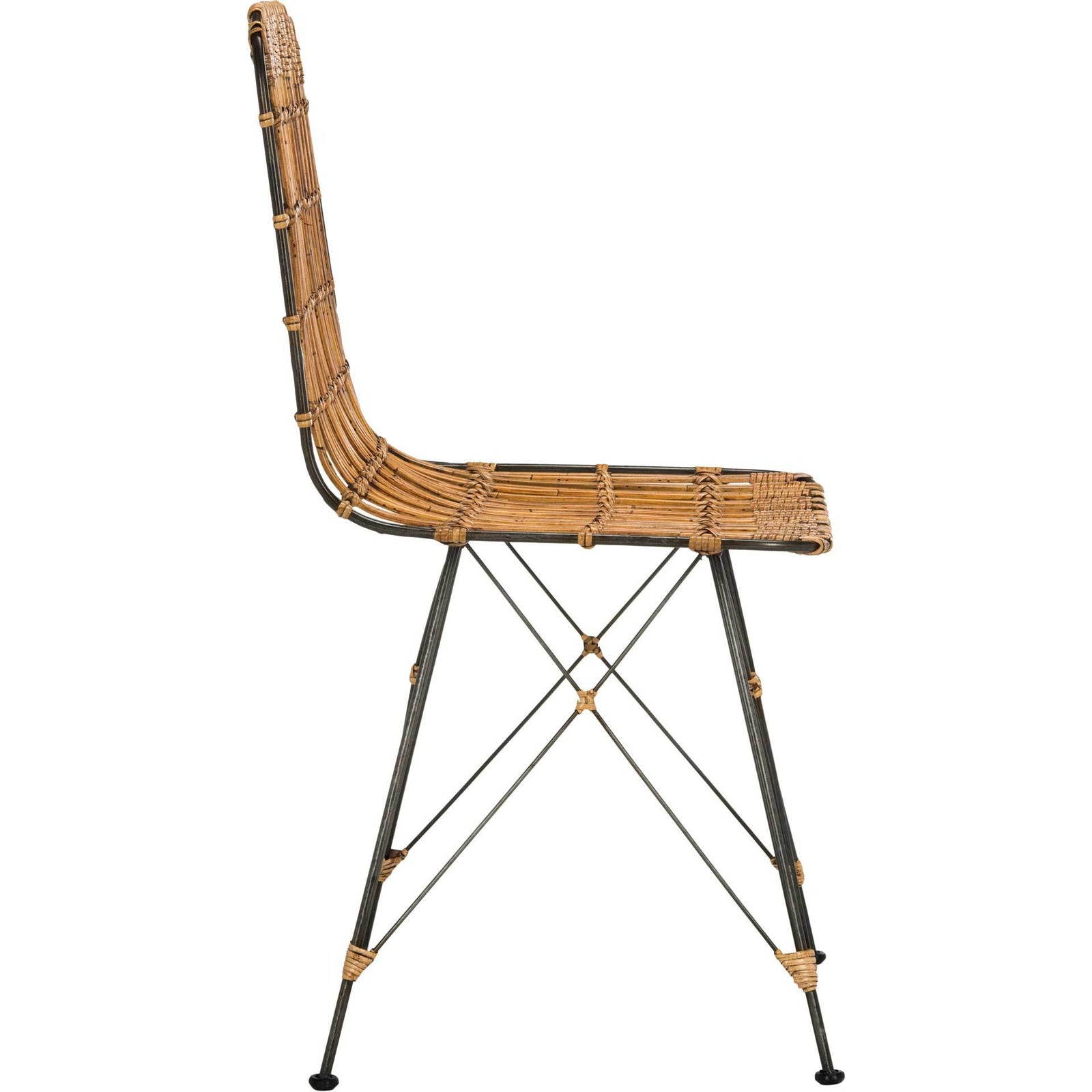 Millie Wicker Dining Chair Natural Brown Wash (Set of 2)