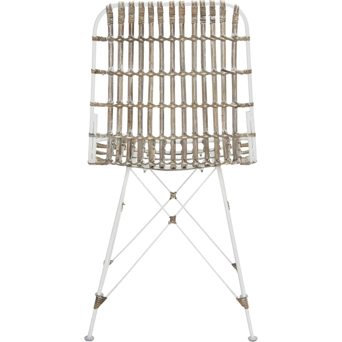 Millie Wicker Dining Chair White Wash (Set of 2)