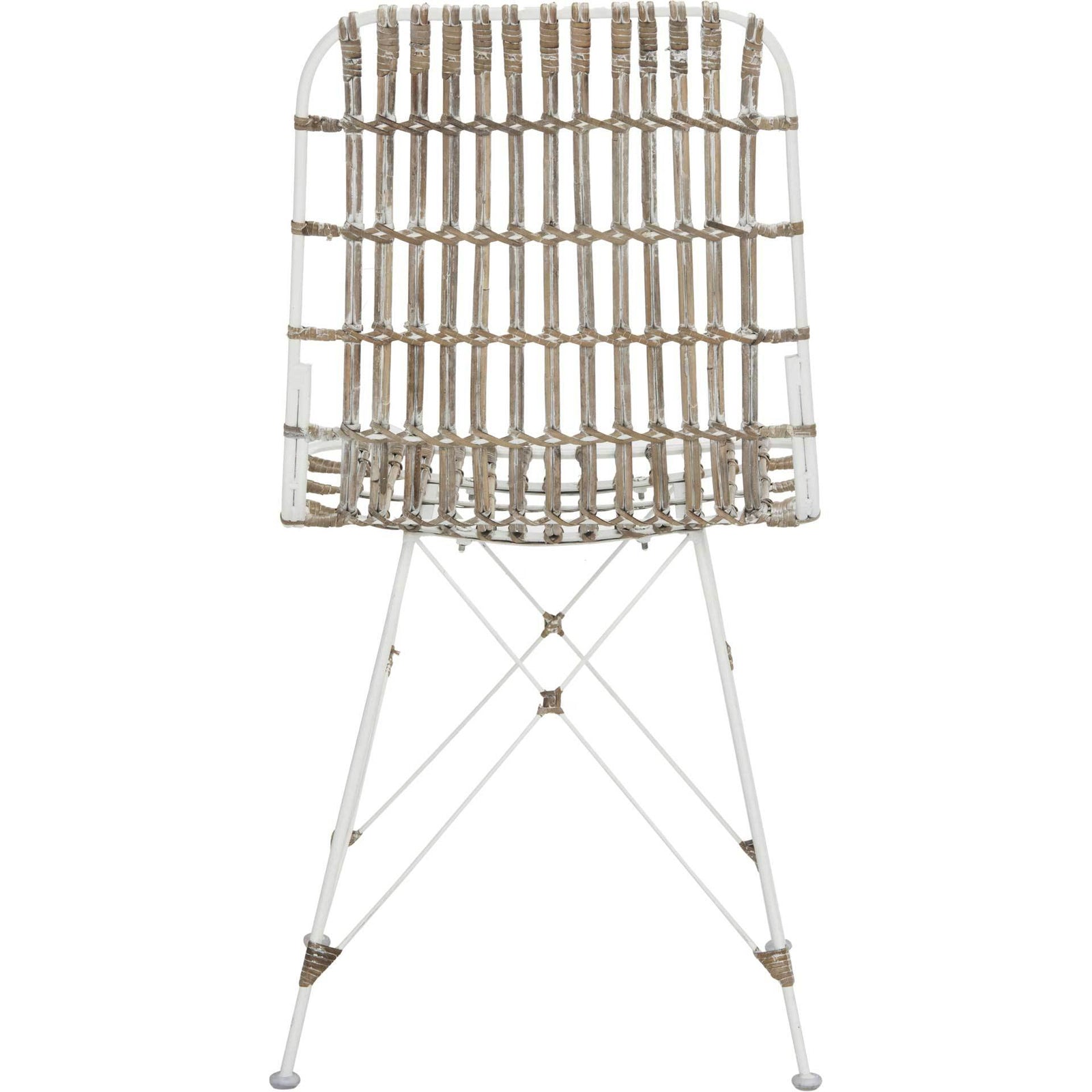Millie Wicker Dining Chair White Wash (Set of 2)
