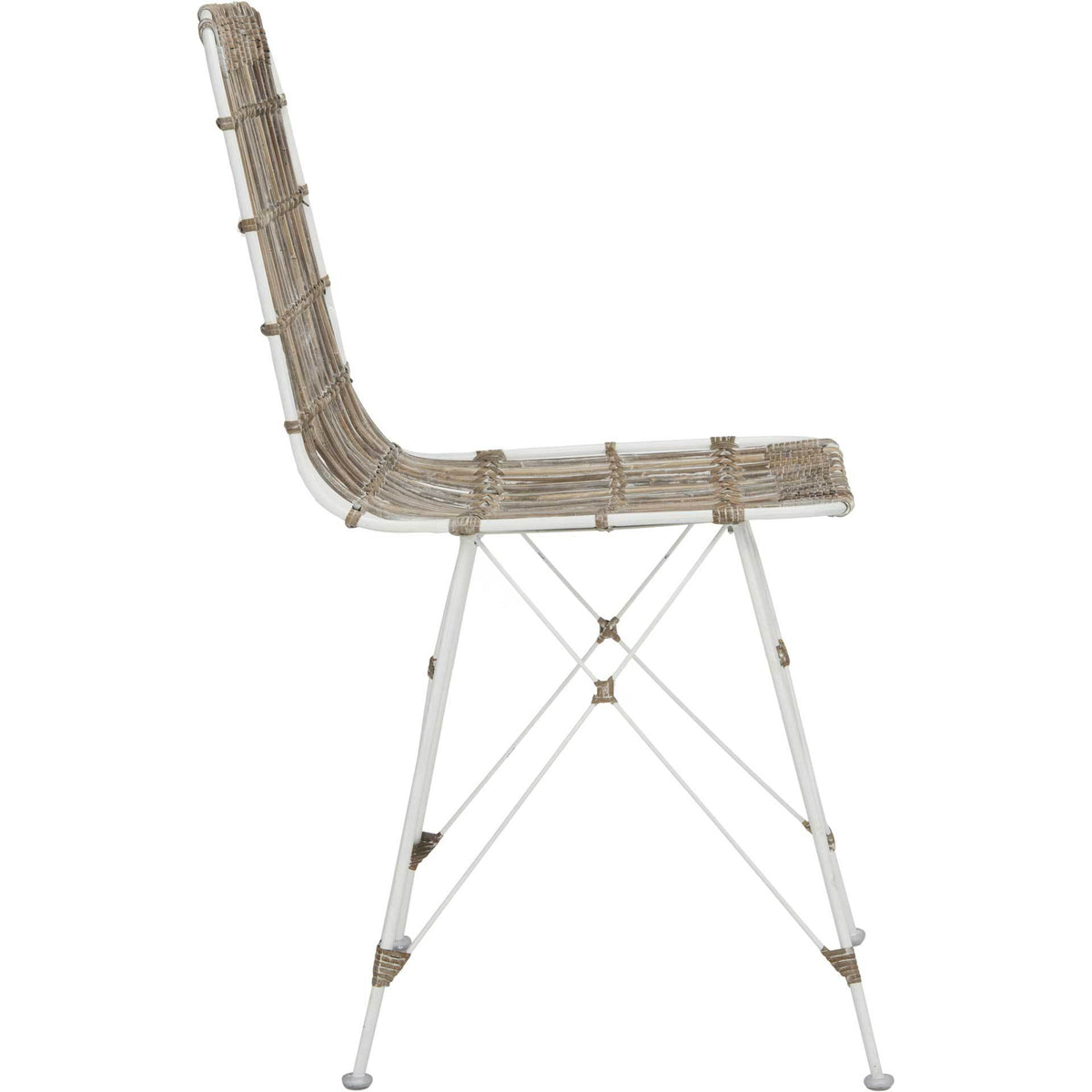 Millie Wicker Dining Chair White Wash (Set of 2)