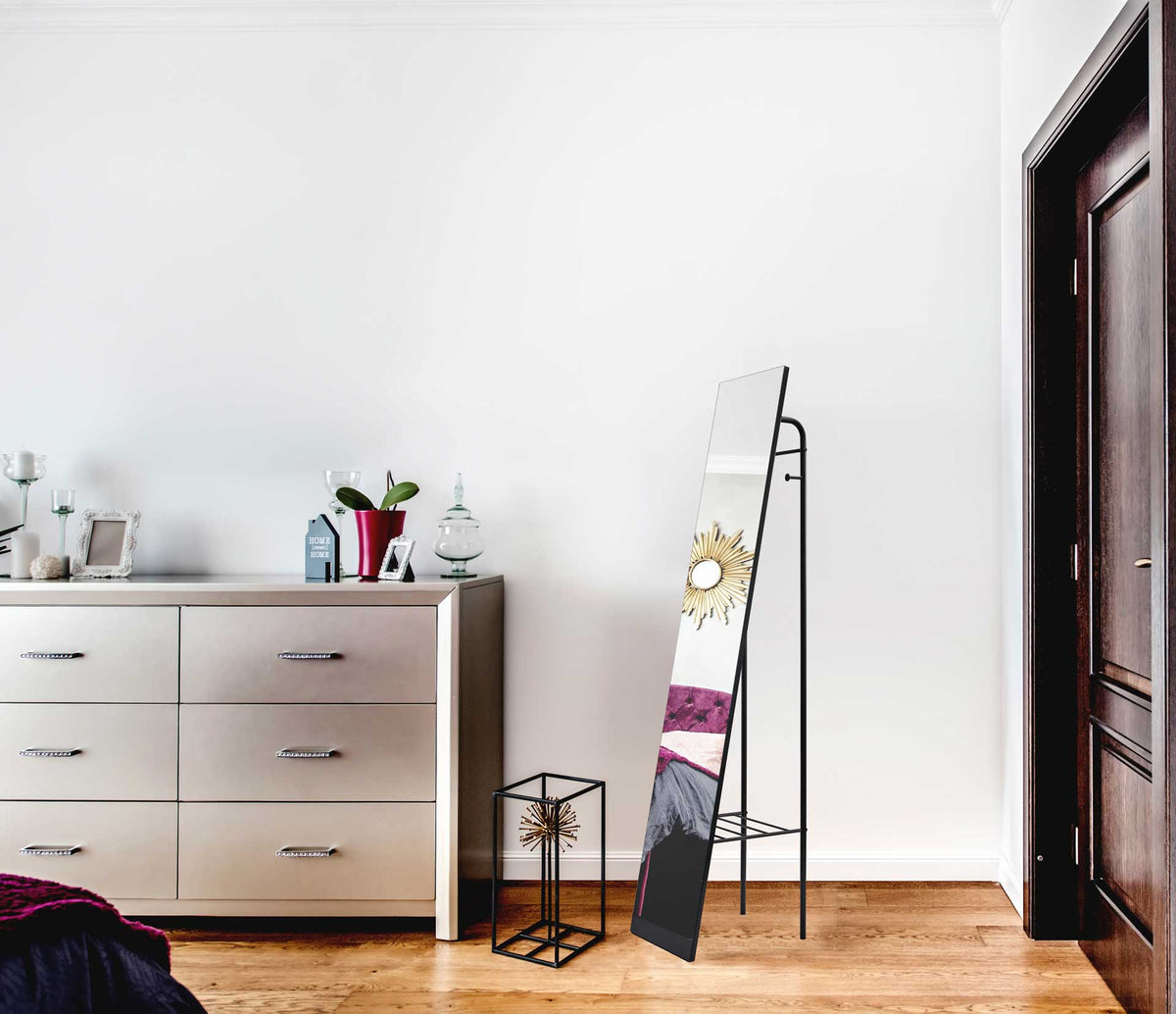 Tempo Floor Mirror Black