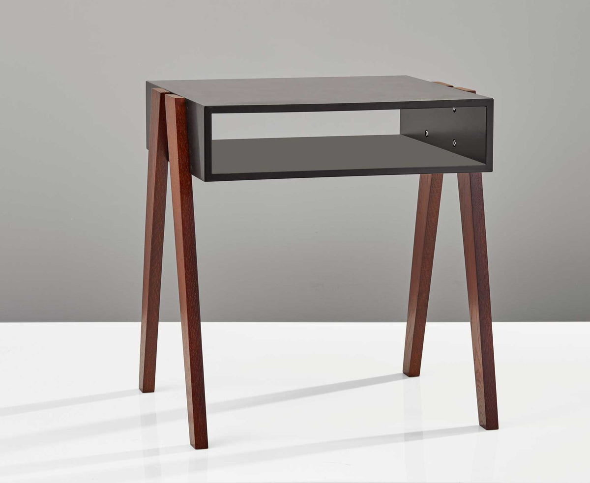 Laon End Table Black/Walnut