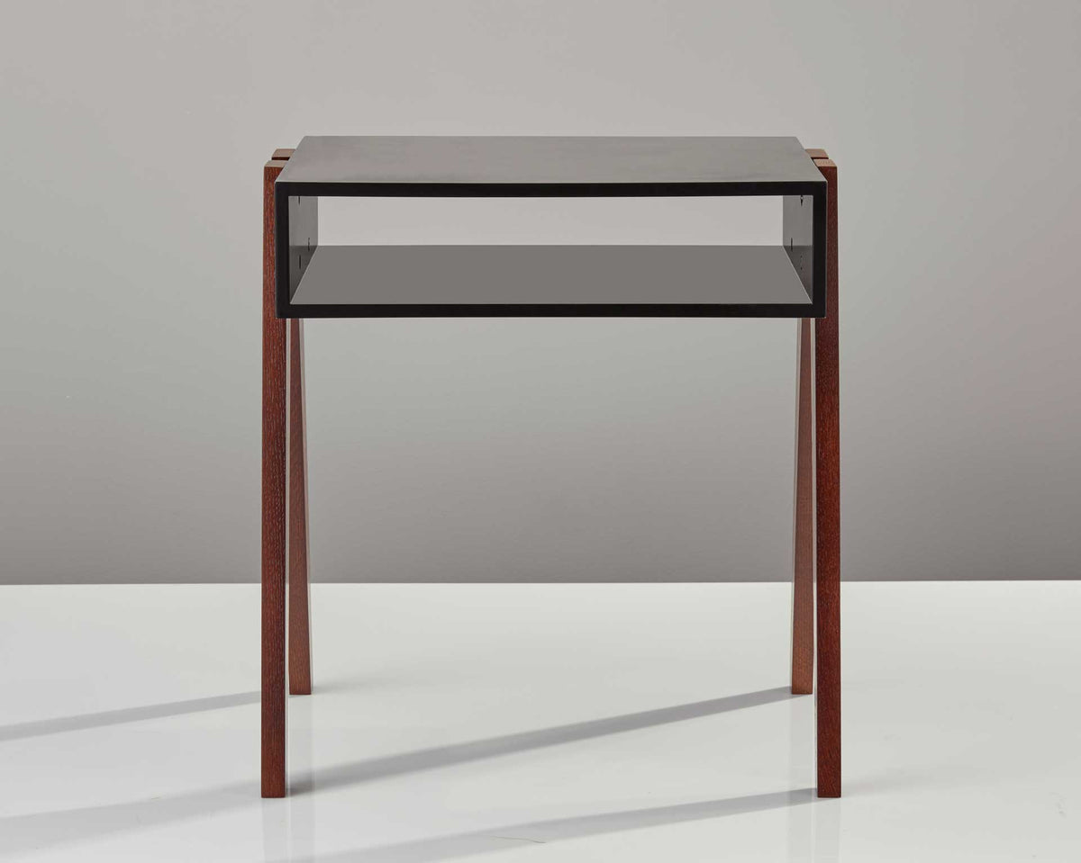 Laon End Table Black/Walnut