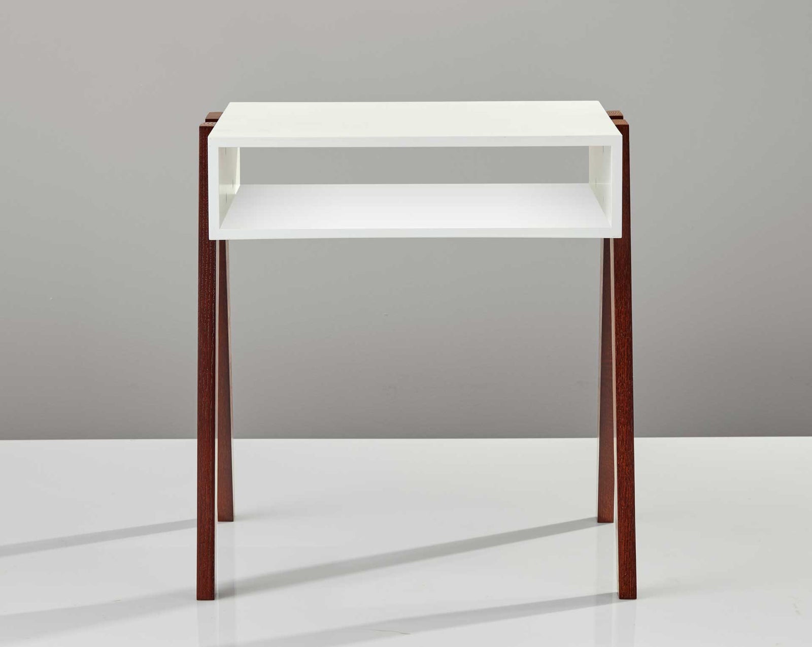Laon End Table White/Walnut