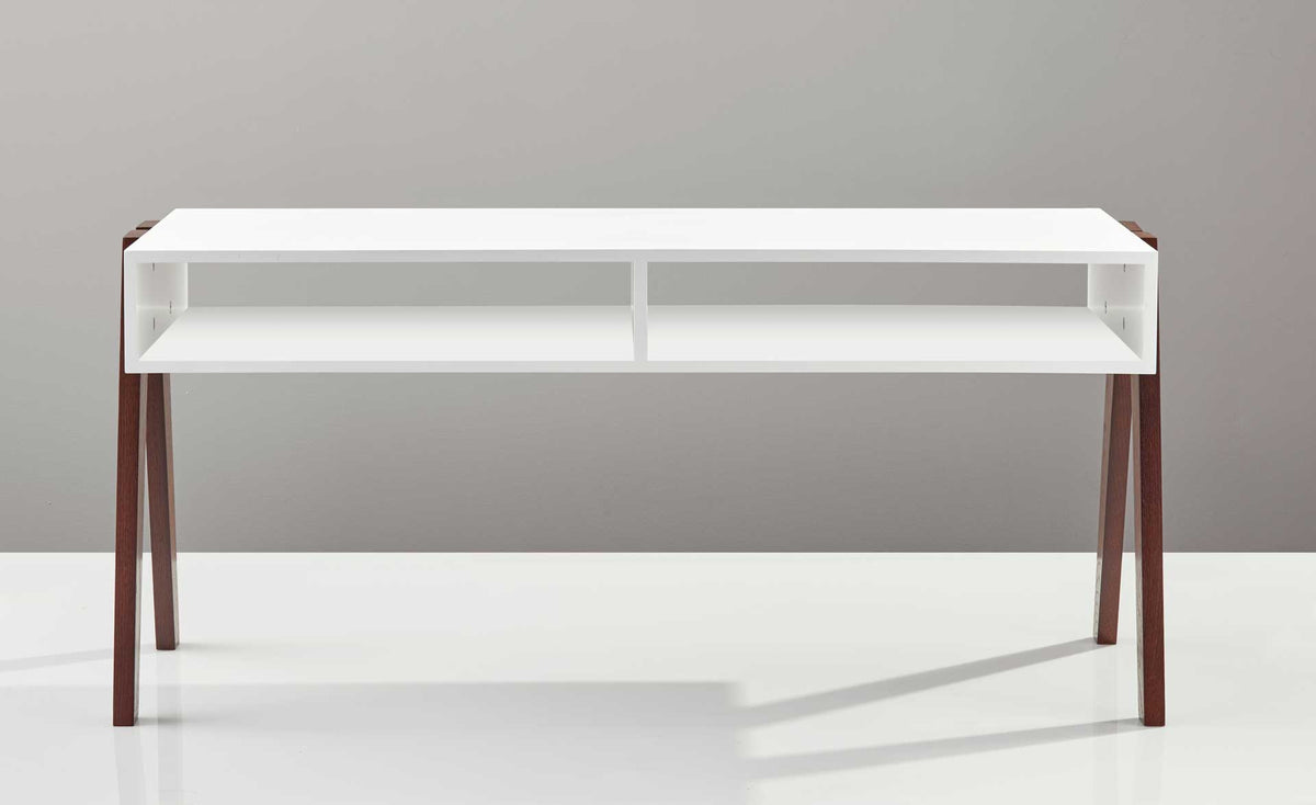 Laon Coffee Table White/Walnut