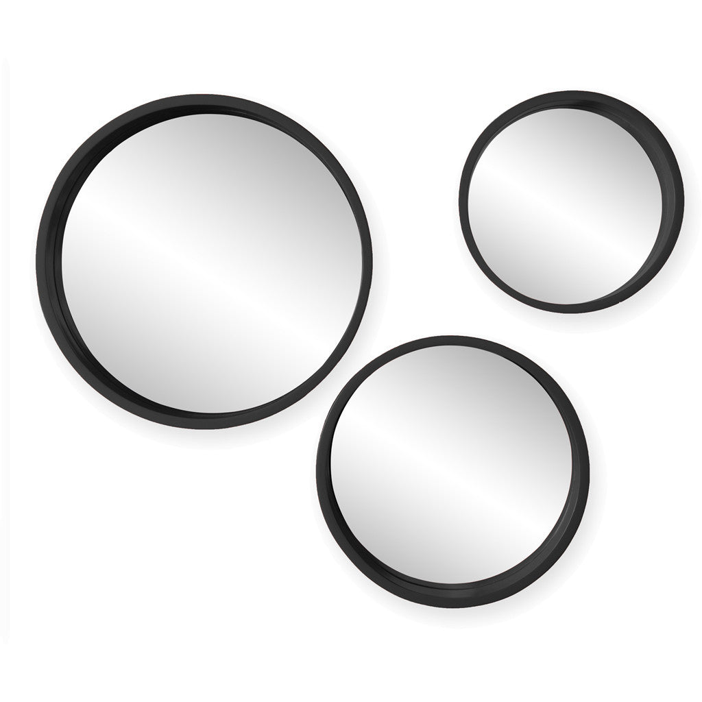 Daws Wall Mirror Black (Set of 3)