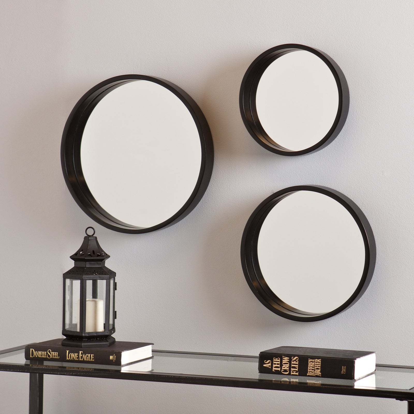 Daws Wall Mirror Black (Set of 3)