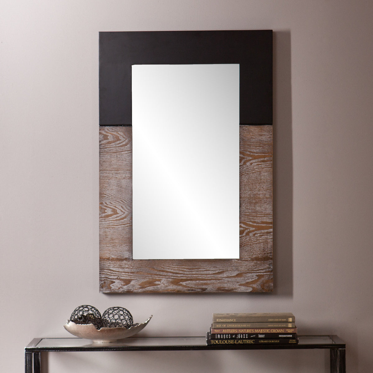 Wagars Wall Mirror Burnt Oak/Black