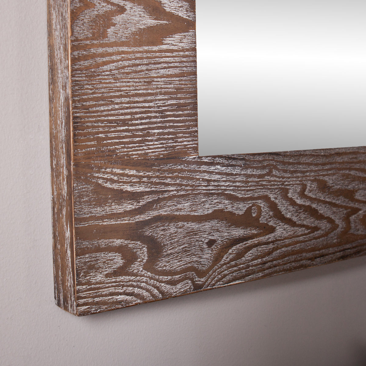 Wagars Wall Mirror Burnt Oak/White