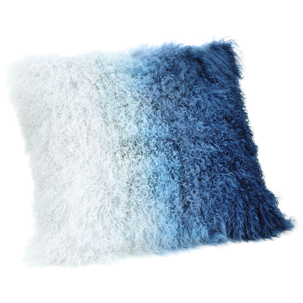 Lars Fur Pillow Blue Spectrum