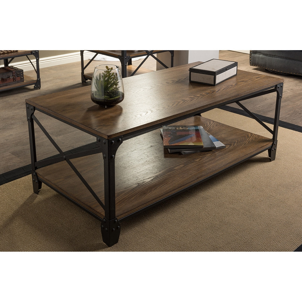 George Vintage Coffee Table Distressed Wood