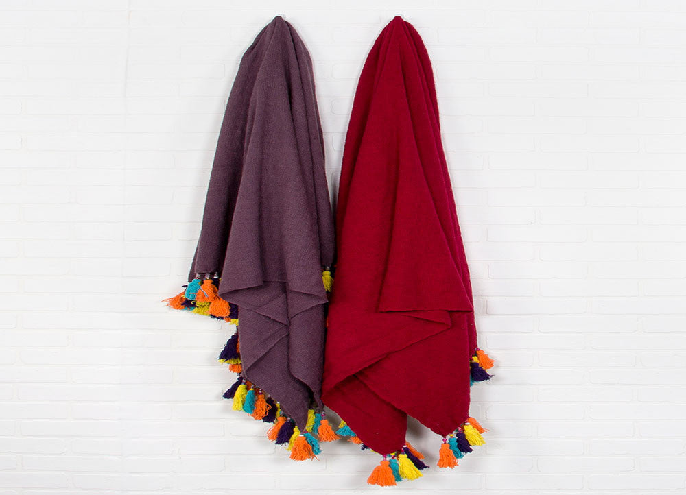 Zaire Crimson/Bird Of Paradise Throw