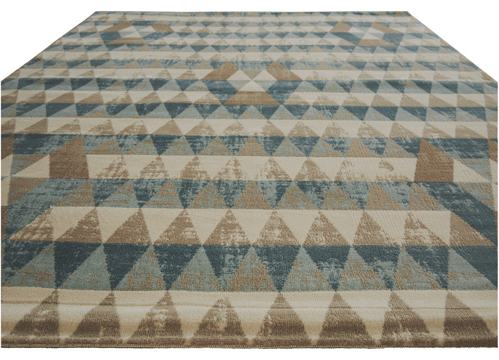 Zane Payne Neutral/Blue Area Rug