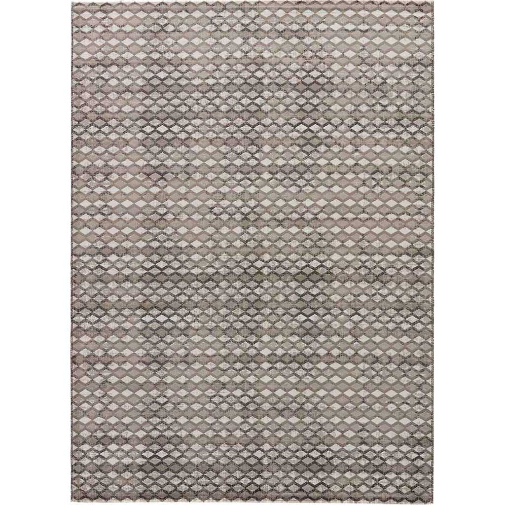 Zane Block Out Brown/White Area Rug