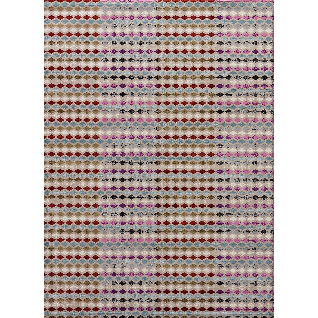 Zane Block Out Pink/Red Area Rug