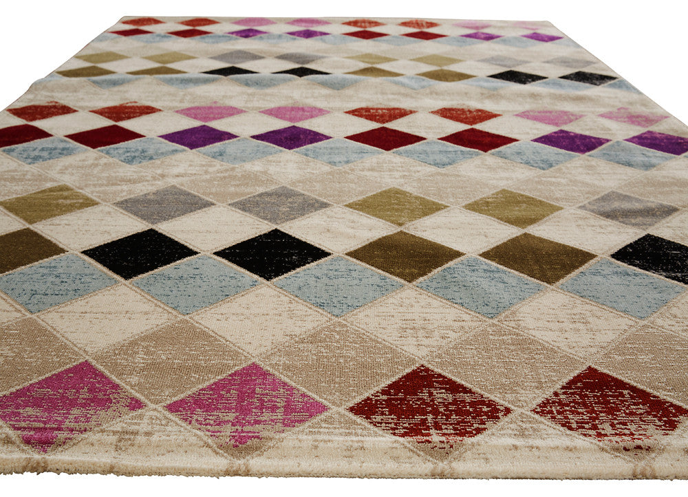 Zane Vaira Neutral/Blue Area Rug