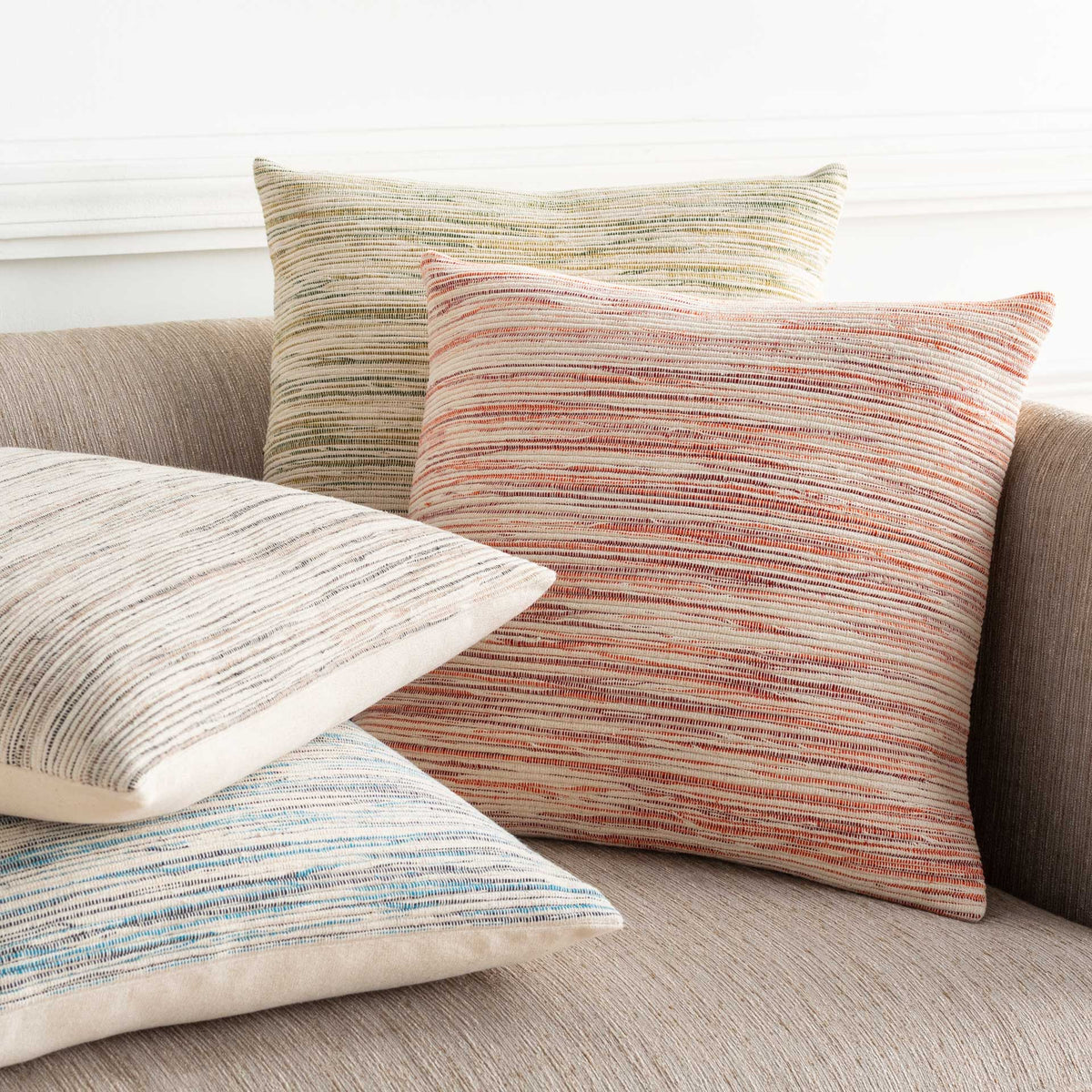 Zorn Pillow Beige/Dark Red/Terracotta