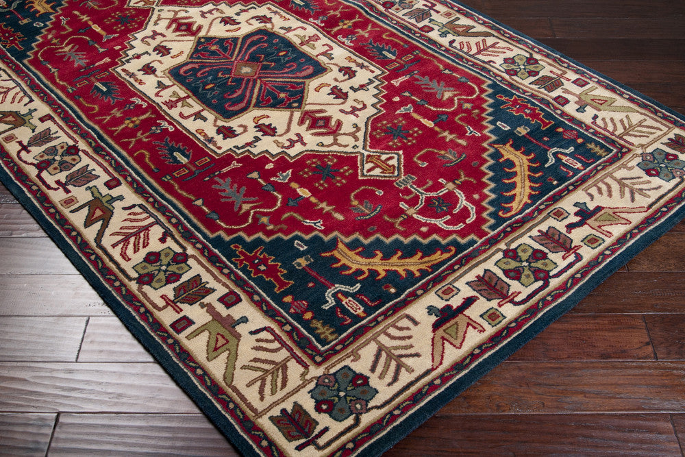 Ancient Treasures Burgundy/Navy Area Rug