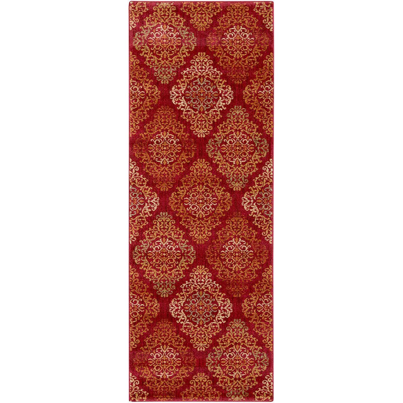 Arabesque Cherry/Tan Runner Rug