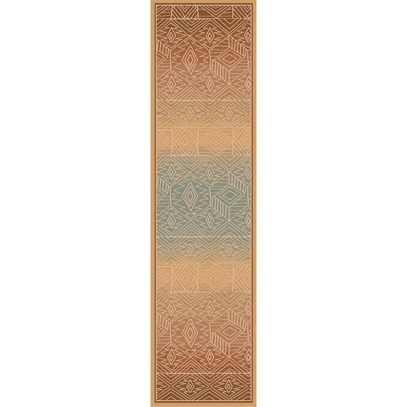 Arabesque Gold/Beige Runner Rug