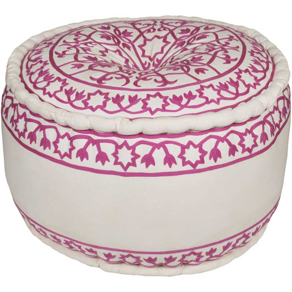 Akua Cube Bright Pink/White Pouf