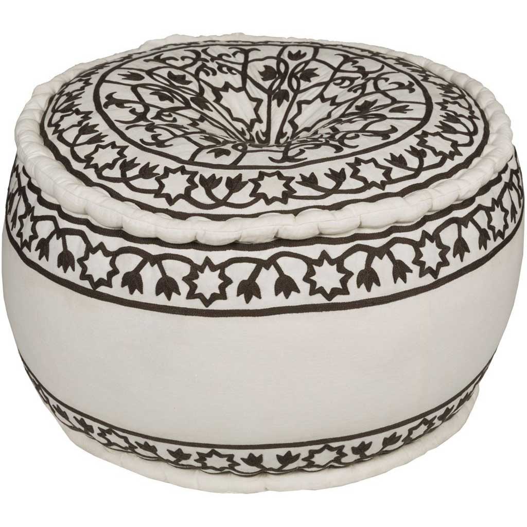 Akua Cube White/Black Pouf