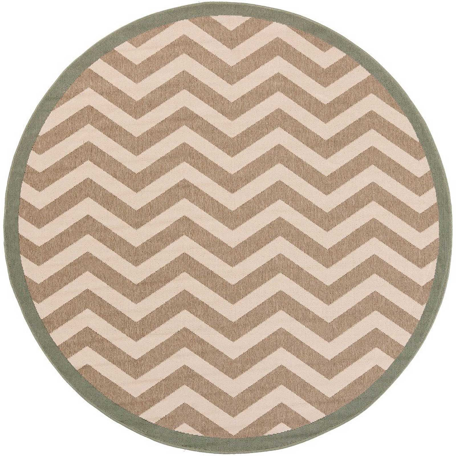 Alfresco Ivory/Taupe Round Rug