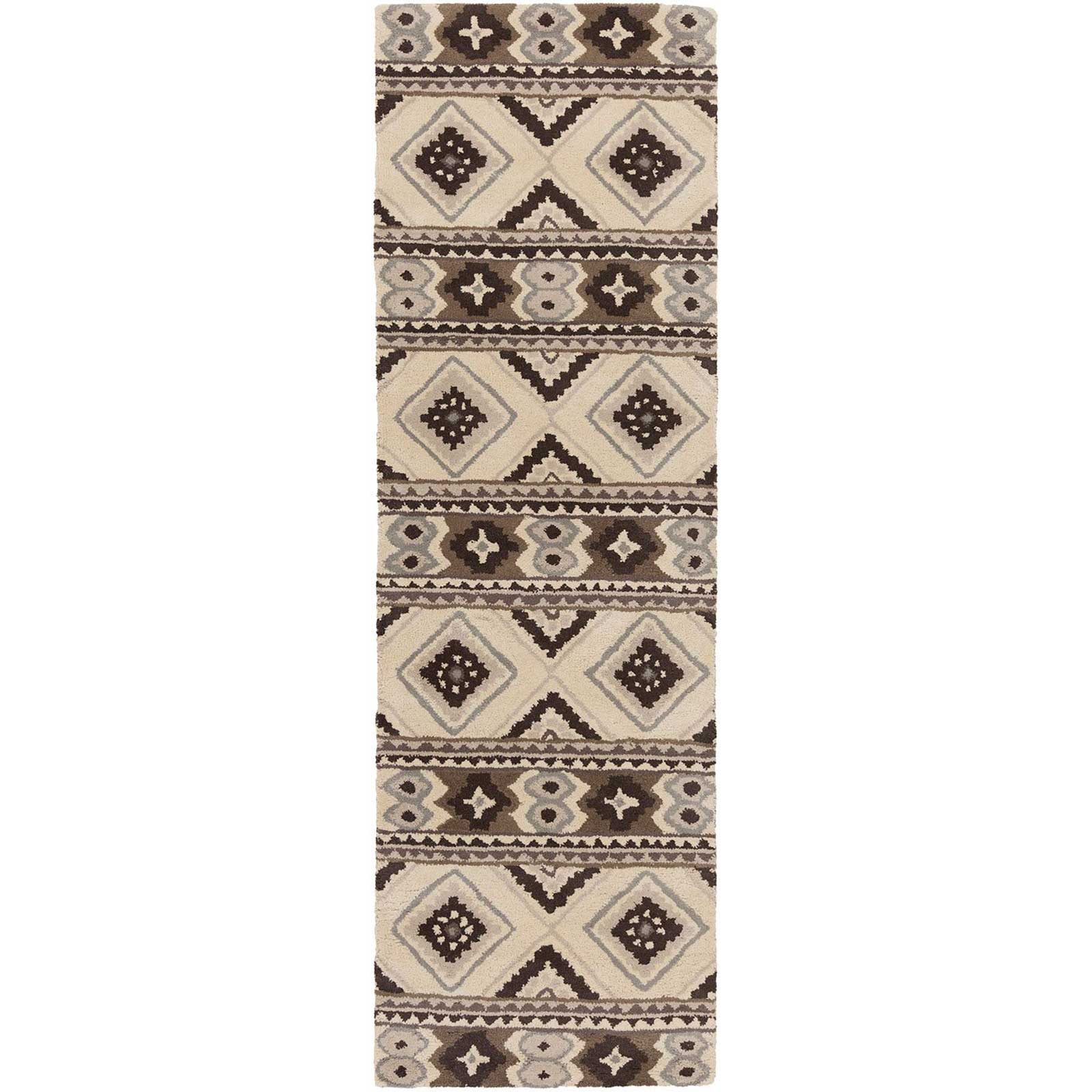 Albuquerque Light Gray/Beige Runner Rug