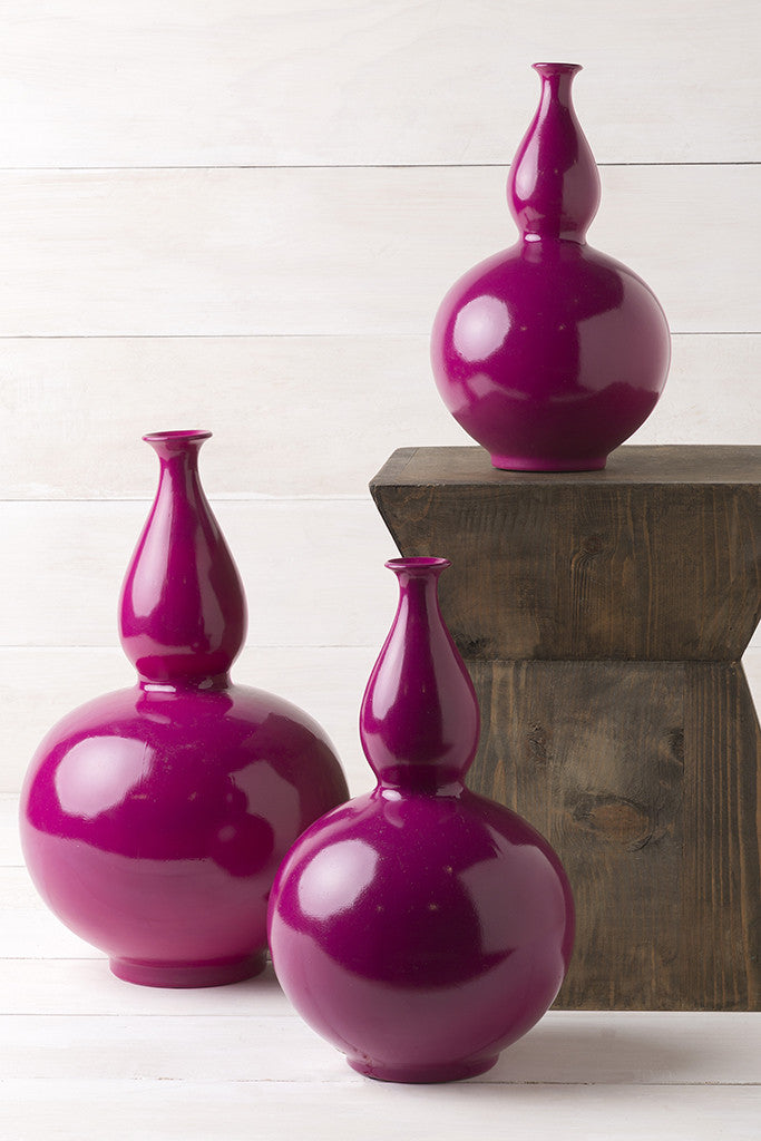 Anteros Ceramic Table Vase Eggplant